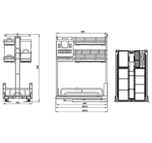 Bộ rổ gia vị Hafele - OMERO MULTI - 595 00 803 dimd omeromulti 457x431 crop center