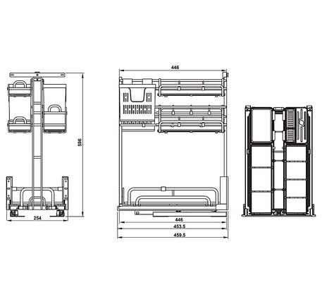 Bộ rổ gia vị Hafele - OMERO MULTI - 595 00