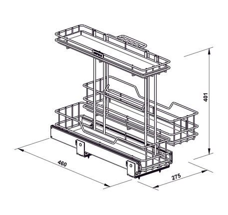Bộ rổ đựng dụng cụ vệ sinh Hafele - VIOLA - 595 04