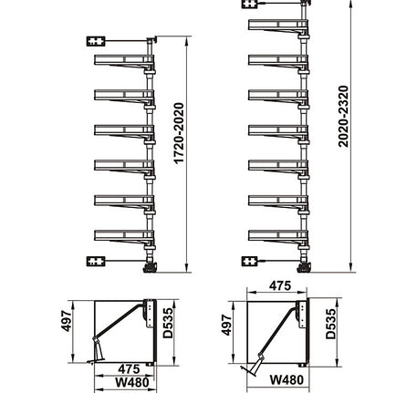 Rổ xoay Hafele - KARA VARIO - 595 82