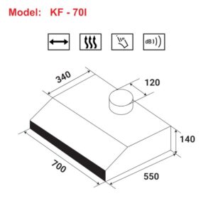 MÁY HÚT MÙI CỔ ĐIỂN KAFF KF-70I - 60 4