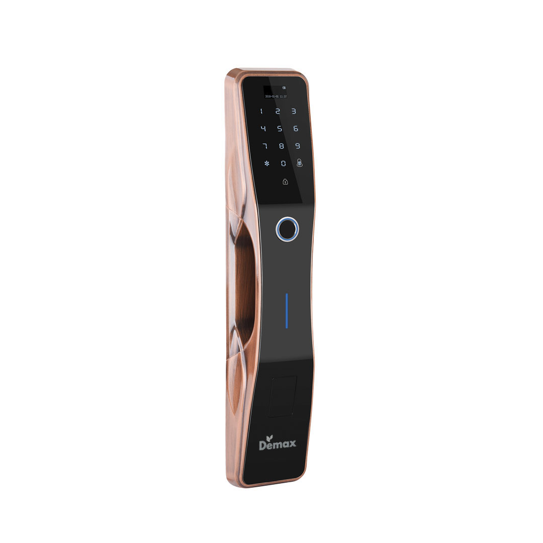 Khóa cửa vân tay App Wifi Demax SL668 AC màu đồng – Của Đức