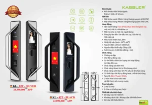 KHOÁ CỬA ĐIỆN TỬ KASSLER KL 82T BLACK FACE ID APP WIFI - 69 1