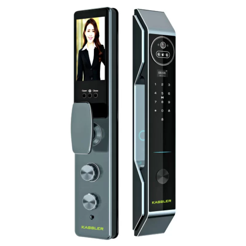 KHOÁ VÂN TAY KASSLER KL 899 CNC BLUE GRAY FACE ID APP WIFI