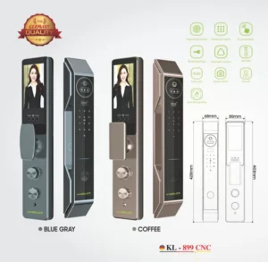 KHOÁ VÂN TAY KASSLER KL 899 CNC BLUE GRAY FACE ID APP WIFI - 72