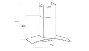 MÁY HÚT MÙI KÍNH CONG KAFF KF-GB706 - 8 20
