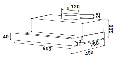 MÁY HÚT MÙI ÂM TỦ KAFF KF-TL90H - 8 23