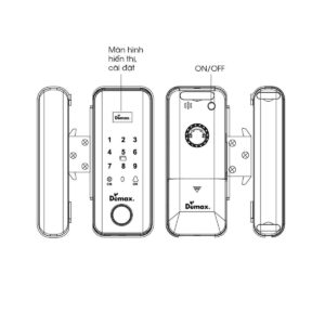 Khóa cửa kính Demax EL800G AC App Wifi của Đức - 800el