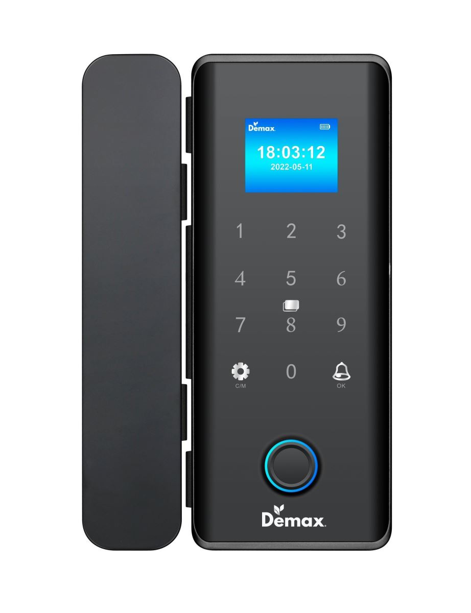 Khóa vân tay cửa kính Cửa Demax SL800 G Black App Wifi, Remote của Đức - 800gblack 1 1