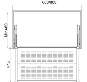 Kệ giày bằng kim loại Hafele - 807 95 161 163 dimd 457x431 crop center
