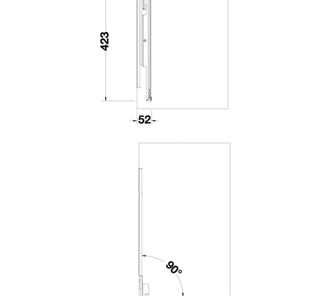 Gương xoay Hafele có đèn Led - 807 95