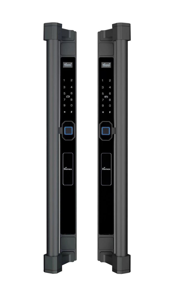 KHÓA VÂN TAY 2 MẶT CỬA NHÔM CỔNG SẮT APP WIFI DEMAX SL808 BN LUX  - 808bn 3