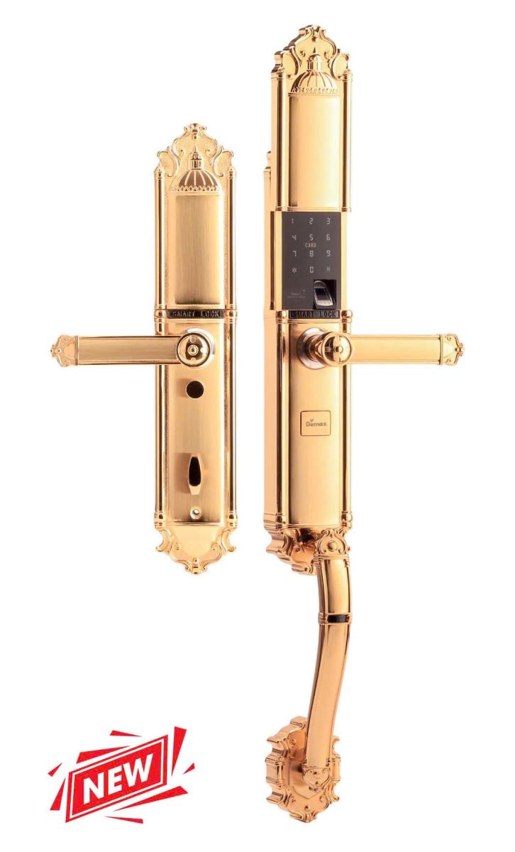 Khóa vân tay đại sảnh tân cổ Demax SL821 Gold App Wifi – Của Đức