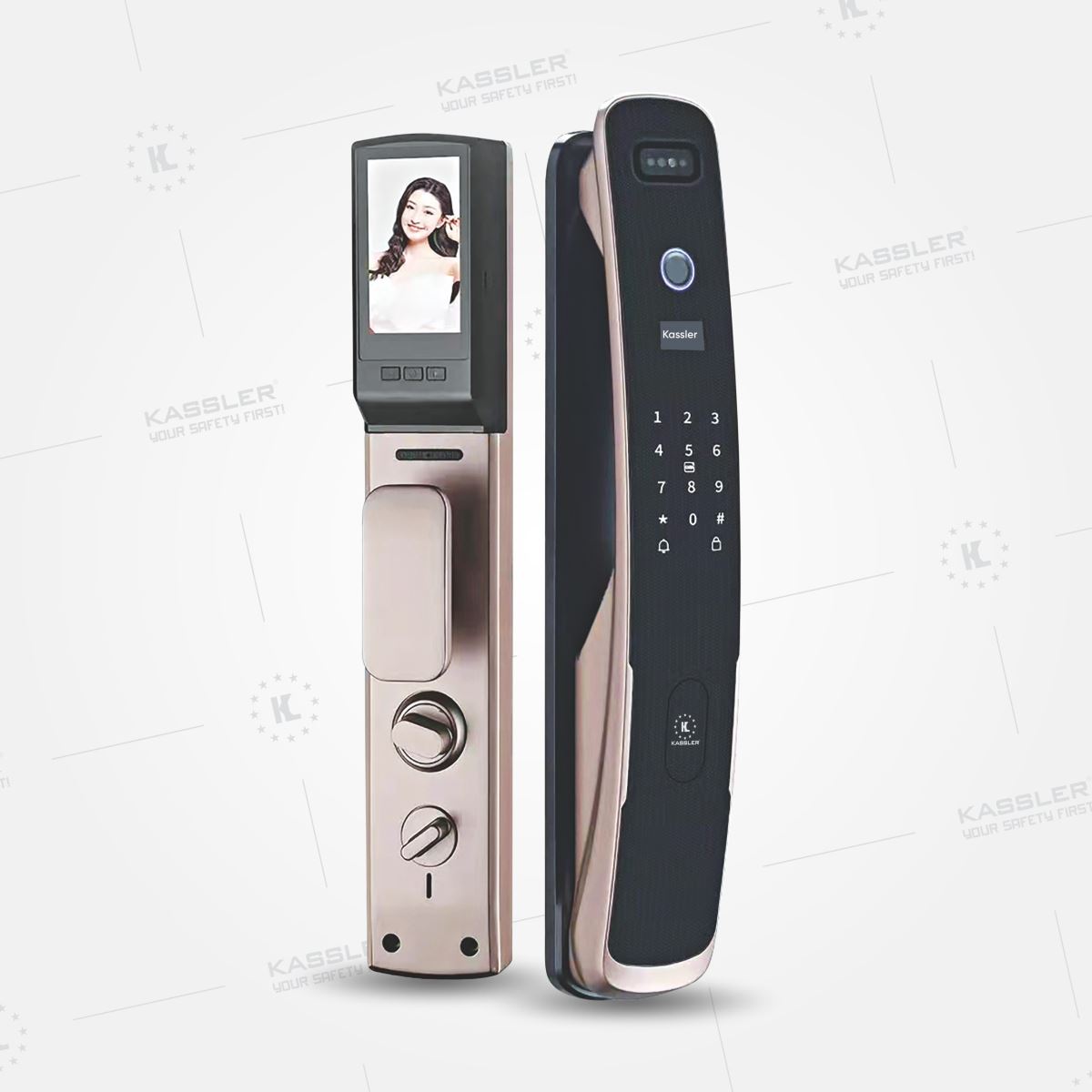 Khóa Cửa Vân Tay Face ID Kassler KL878F App Wifi Camera - 869 1
