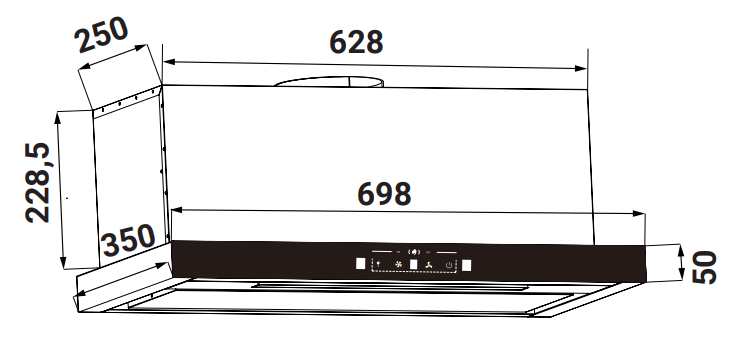MÁY HÚT MÙI ÂM TỦ KAFF KF-TH1700S - 88