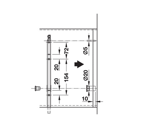 Khung gắn giá để giày Hafele bằng nhựa - 892 14