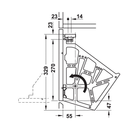 Khung gắn giá để giày Hafele bằng nhựa - 892 14