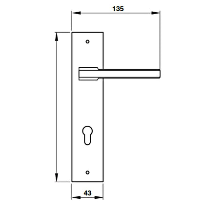 Tay nắm gạt đế dài Hafele - Blade - 901 79