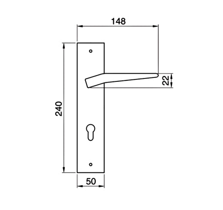 Tay nắm gạt đế dài Hafele - Preso - 901 79