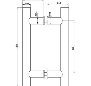 Tay nắm kéo Hafele - chữ H 903.01.804 - 903 01 806 dimd 457x431 crop center