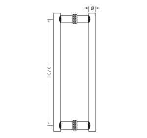 TAY NẮM KÉO CHỮ H Hafele 316, 1200mm - 903 01 846 dimd 457x431 crop center