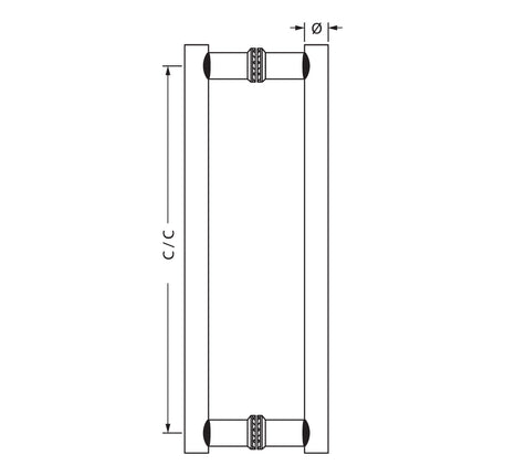 TAY NẮM KÉO CHỮ H Hafele 316, 1200mm - 903 01