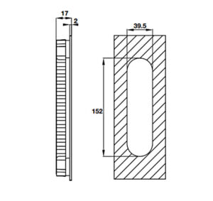 Tay nắm âm Hafele - hình chữ nhật - 903 11 960 dimd1 457x431 crop center