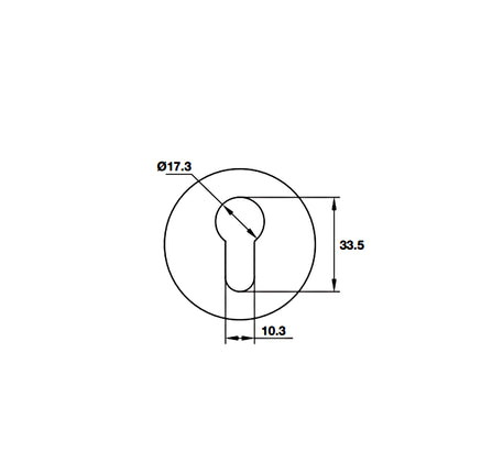 Nắp che ruột khóa tròn Hafele - 903 52 780 903 58