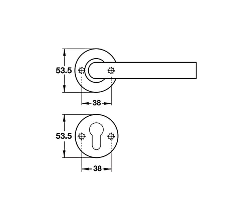 Tay nắm gạt có nắp che Hafele - 903 92