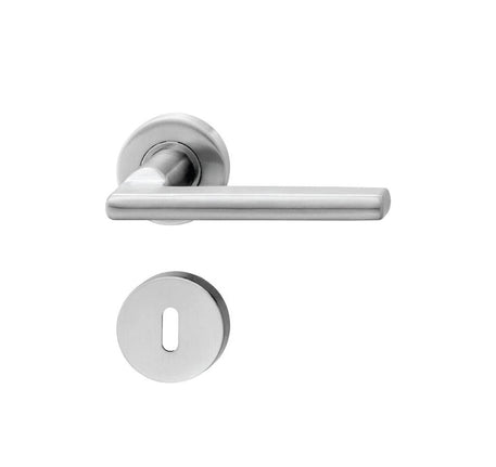 Tay nắm gạt thiết kế nắp chụp tròn Hafele dạng thẳng