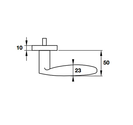 Tay nắm gạt có nắp che cho cửa phòng Hafele - Đồng bóng PVD - 903 98