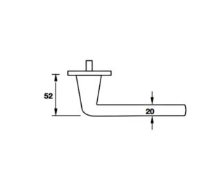 Tay nắm gạt đế dài Hafele - Hình chữ nhật dẹt - 903 98 464 dimd 457x431 crop center