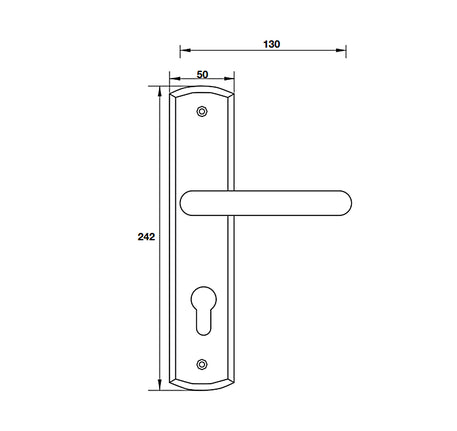 Tay nắm gạt đế dài Hafele - Hình Oval - 903 98