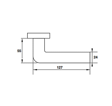 Tay nắm gạt đế dài Hafele - cửa đi - 903 98