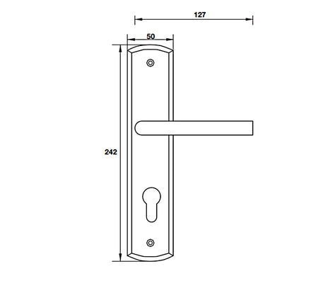 Tay nắm gạt đế dài Hafele - cửa đi - 903 98