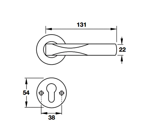 Tay nắm gạt có nắp che Hafele - 903 99