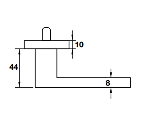 Tay nắm gạt có nắp che Hafele - Hình chữ nhật - 903 99