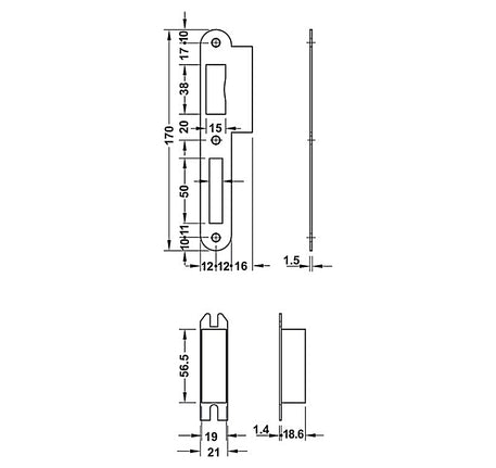 Thân khóa Hafele SASHLOCK - 911 02