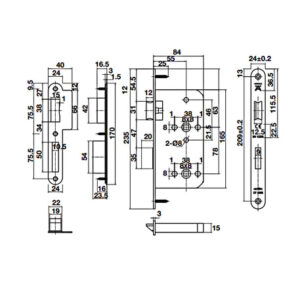Thân khóa cho nhà vệ sinh Hafele - 911 02 157 dimd 1 457x431 crop center
