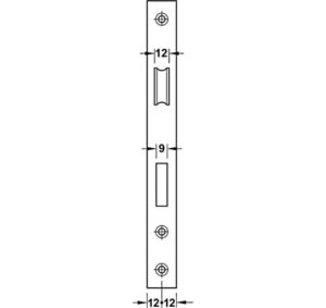 Thân khóa lưỡi gà chốt chết Hafele BS 45/85mm - 911 02 165 dimd2 457x431 crop center