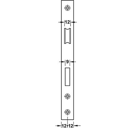 Thân khóa lưỡi gà chốt chết Hafele BS 45/85mm - 911 02