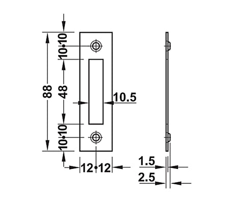 Thân khóa chốt chết Hafele - 911 22