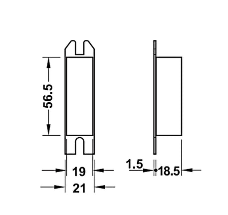 Thân khóa chốt chết Hafele - 911 22