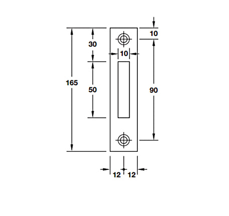 Thân khóa cửa trượt Hafele - 911 26