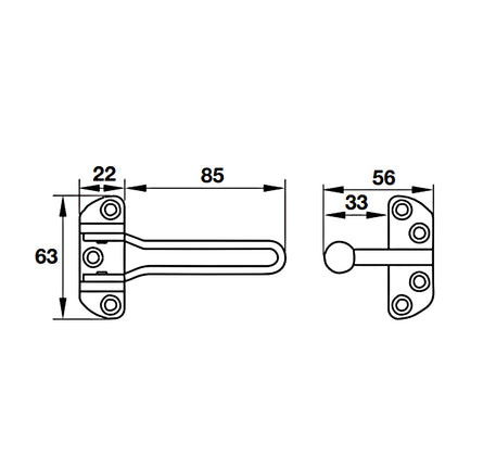 Chốt an toàn Hafele dạng gài - 911 59