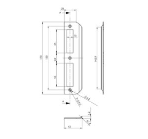 Thân khóa Hafele cho cửa đố nhỏ - 911 77 263 dimd02 457x431 crop center