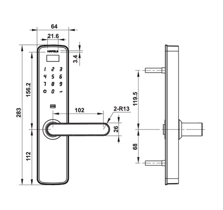 KÍCH THÍCH KHÓA ĐIỆN TỬ HAFELE DL7000 (KHÔNG BAO GỒM PIN)