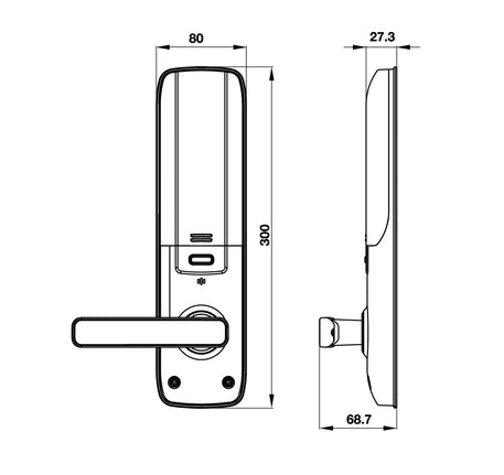Khóa điện tử Hafele EL7800-TCS - 912 05