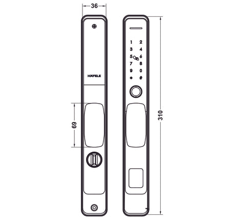 KHÓA ĐIỆN TỬ HAFELE DL6600 - 912 20