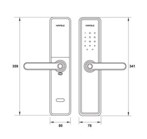 Khóa điện tử Hafele DL7600 (Không bao gồm Pin) - 912 20 230 231 232 233 dimd1 457x431 crop center